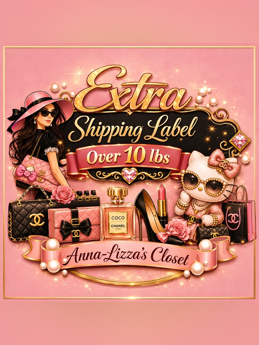 📦EXTRA SHIPPING LABEL📦 OVER 10LBS